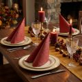 Napkins Bordeaux Embossed Ornaments 33x33cm 15pcs | Floristik24.co.uk