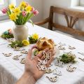 Scatter decoration rabbits, chickens and birds wooden Easter decoration for scattering 72 pcs | Floristik24.co.uk