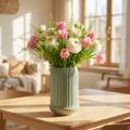 Ceramic vase with grooves Ceramic vase light green Ø13cm H20cm | Floristik24.co.uk