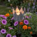 Tealight holder crown for sticking zinc Ø9.5cm H50cm | Floristik24.co.uk