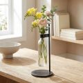 Decorative vase decorative bottle with metal stand black Ø16cm | Floristik24.co.uk