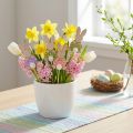 Flower Stick Colorful Bunny Wooden Decoration Easter 6cm 12 pcs | Floristik24.co.uk