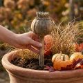 Artificial stone decoration poppy antique decoration brown Ø13cm L37.5cm | Floristik24.co.uk