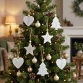 Wooden hanger assorted white 5-6cm 6 pcs | Floristik24.co.uk