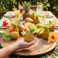 Mini Pineapple Set Decorative Fruit Artificial Tropical Party 6 Pieces | Floristik24.co.uk