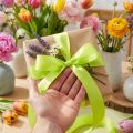 Gift ribbon green ribbon lime green 25mm 50m | Floristik24.co.uk