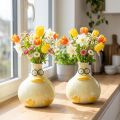 Duck figurine vase, ceramic, cheerful design, ideal for modern interiors, 15cm, 2 pieces | Floristik24.co.uk