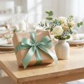 Decorative ribbon taffeta ribbon gift ribbon green sage 15mm 50m | Floristik24.co.uk