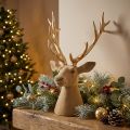 Decorative Deer Head Sculpture with Golden Antlers, 52cm, Interior Decoration | Floristik24.co.uk