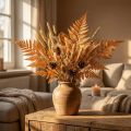 Preserved Orange Fern Decoration 45cm 10pcs for Home DIY | Floristik24.co.uk