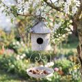 Decorative birdhouse metal hanging decoration in antique Ø15cm H21cm | Floristik24.co.uk