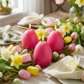 Egg candle for spring, ideal table decoration, Easter decoration and gift ideas, 9cm, 20h, 6 pieces | Floristik24.co.uk