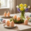 Easter Candles Egg-shaped Candles Egg Candles Peach Ø6cm H9cm, 6 pieces | Floristik24.co.uk