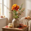 Artificial flowers decoration dahlias artificial flowers orange 62cm | Floristik24.co.uk