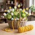 Felt cord fluffy Mirabell yolk yellow 25m | Floristik24.co.uk