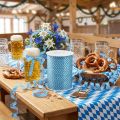 Decorative ribbon curling ribbon Oktoberfest blue-white 10mm 250m | Floristik24.co.uk