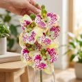 Artificial orchid branch Phaelaenopsis Green Pink H49cm | Floristik24.co.uk