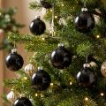 Black Christmas balls tree balls glass Ø4cm 24 pcs | Floristik24.co.uk