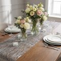 Deco fleece Sizoweb table runner silver 30cm 5m | Floristik24.co.uk