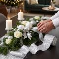 Decorative ribbon gift ribbon table ribbon silver light 75mm 15m | Floristik24.co.uk
