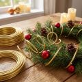 Aluminum wire 5mm 500g gold for floristry, crafting and decoration | Floristik24.co.uk