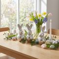 Decorative Bunny Silver – Modern Easter figure made of metal for stylish spring decoration 11cm 3 pcs | Floristik24.co.uk