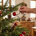 Decorative black stars for hanging, Christmas tree ornaments, Ø12cm, set of 12 pieces | Floristik24.co.uk