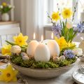 Easter candles, egg-shaped, special candles for Easter, white, 9cm, 6 pieces | Floristik24.co.uk