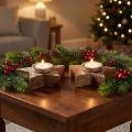 Candle holder wooden tealight holder star 15x15x5cm 2pcs | Floristik24.co.uk