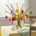 Decorative eggs flocked colorful 4cm 18 pcs | Floristik24.co.uk