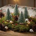 Mini fir trees snow-covered winter forest Ø5cm H8cm 12 pcs | Floristik24.co.uk