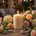 Pillar candle 100/80 cream 6 pcs | Floristik24.co.uk