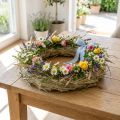 Hay wreaths natural decoration 21-22cm set of 5 DIY wreath | Floristik24.co.uk
