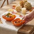 Ceramic bowls orange pepper decoration 16x13x4.5cm 2pcs | Floristik24.co.uk