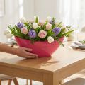Decorative bowl pink 39cm x 12cm H13cm | Floristik24.co.uk