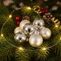 Christmas ball Ø4cm silver gloss/matt 24 pcs | Floristik24.co.uk