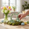 Easter bunny decorative figure for stylish home decoration and Easter, 22cm, 2 pieces | Floristik24.co.uk