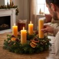 Taper candles colored candles honey 34x240mm 4 pcs | Floristik24.co.uk