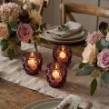 Candle holder glass tealight holder in Berry Ø7cm H7cm 6 pcs | Floristik24.co.uk