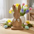 Easter bunny wood with metal eggs, Easter table decoration H31cm | Floristik24.co.uk