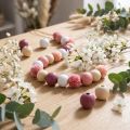 Wooden beads wooden balls for handicrafts pink sorted Ø3cm 36pcs | Floristik24.co.uk