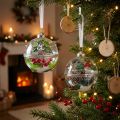 Christmas tree balls glass to fill holly Ø6cm 2pcs | Floristik24.co.uk