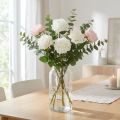 White Rose Fake Rose on Stem Silk Flower Fake Rose L72cm Ø13cm | Floristik24.co.uk