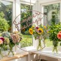 Wall decoration "Summer Feelings" decorative ring, metal summer decoration for hanging, Ø49cm, rose metallic &amp; turquoise | Floristik24.co.uk