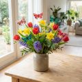 Mini Butterfly on Wire Red, Green 6.5cm 12 pcs | Floristik24.co.uk