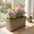Planter Planter Ceramic Bowl Brown, White 23×11×11cm | Floristik24.co.uk