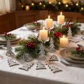 Glittering Christmas tree for scattering 4cm 48 pcs | Floristik24.co.uk