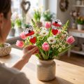 Decorative Hearts with Mice on Stick Red 12 Pcs | Floristik24.co.uk