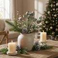 Bellgum branch 5cm - 7cm green frosted 20 pcs | Floristik24.co.uk