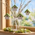 Hanging decoration spring decoration bird house decoration nesting box 6.5cm 8 pcs | Floristik24.co.uk